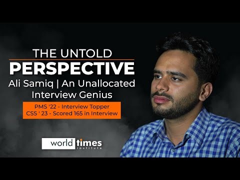 The Untold Perspective I Ali Samiq | An Unallocated Interview Genius | World Times Institute