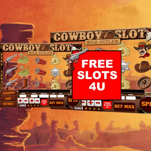 Cowboy Slot Machine Game by Free Slots 4U
