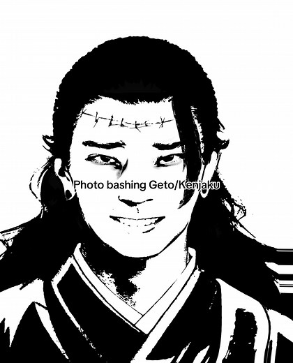 Photo Bashing Techniques for Geto and Kenjaku Art