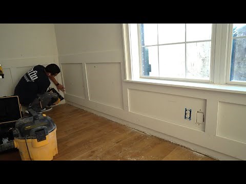 Installing wainscot around a window