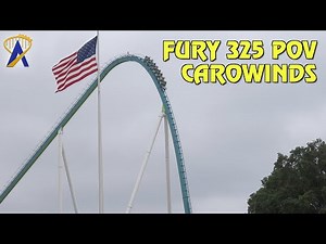 Fury 325 Roller Coaster Front & Back Row POV at Carowinds Theme Park