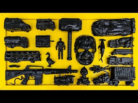 Membersihkan Mainan Mobil Balap, Truk Molen, Kereta Api, Tank, Bus Sekolah, Bus Telolet, Excavator.