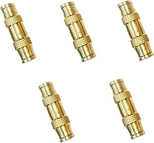 1/4" Tube OD Push-to-Connect Pneumatic Fittings Set - DOT Air Brake Line Fittings, 5pcs Air Hose Quick Connect Fittings