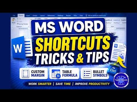 MS Word Shortcuts Tricks and Tips Complete Explanation in Telugu | Tech Talks With Raju
