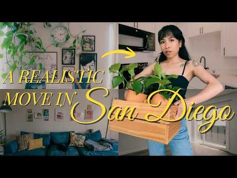 MOVING IN SAN DIEGO | rent breakdown, packing, empty apartment tour