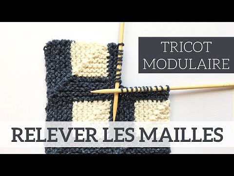 Tricot modulaire : assembler les carrés en relevant les mailles
