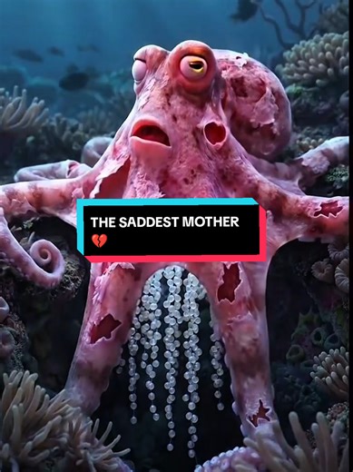 The Octopus mother makes the ultimate sacrifice. she starves herself and self-destructs just to protect her eggs. is this most tragic instinct in nature ?#animalfacts #marinebiology #naturedocumentary #octopus #sadfacts