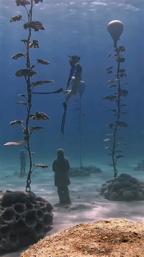 🤿 Dive into art beneath the waves! MUSAN Museum of Underwater Sculpture Ayia Napa turns snorkelling in Cyprus into a surreal adventure. 🌊 Would you explore this underwater gallery? 🐠 🎥 IG @ayumi.explore | Visit Cyprus