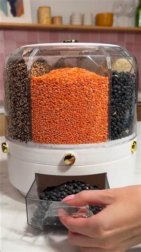 Kitchen Restock: Aesthetic Grain & Bean Dispenser ✨