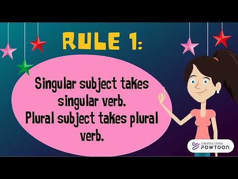 Subject Verb Agreement (Rule 1)