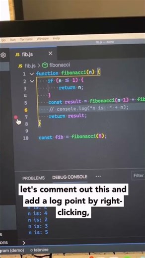 Log points are like breakpoints but instead of breaking,... #Shorts #vscode