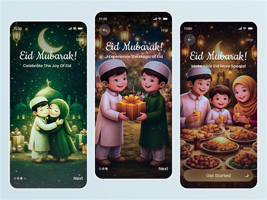 Eid Mubarak Onboarding UI