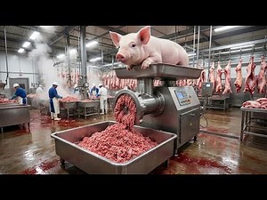 Inside a Modern Sausage Factory From Whole Pig to Packaged Sausage Full Process