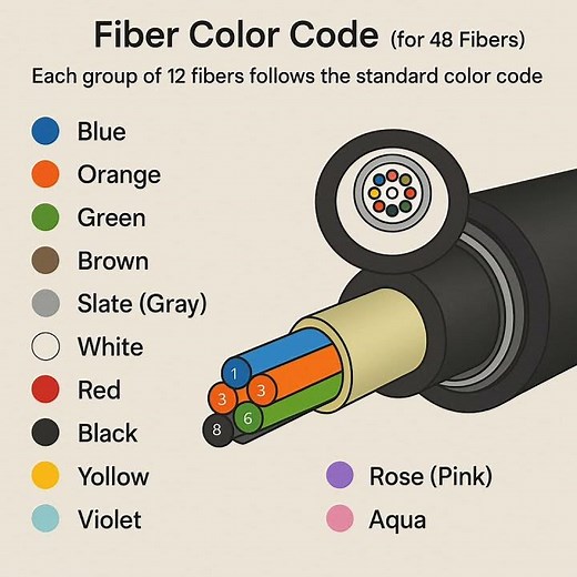 #fiber Cable Color code. #fiberopticcable details