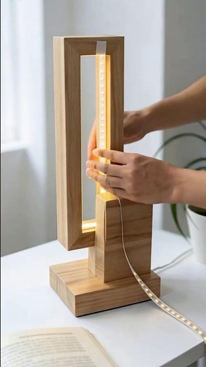 a Minimalist Wooden Desk Lamp ✨ | DIY Aesthetic Decor