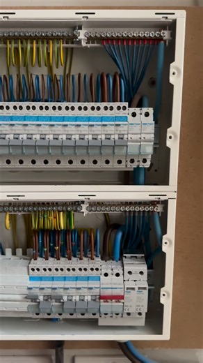 Double stacker 😍 #Hager #Häger #HagerGang #ConsumerUnit #Fuseboard Fusebox #Electrician #ElectricianPorn #Power #FYP #SparkyLife #ElectricalWork #RCBO #SPD #Cable #Wire #ElectriciansofInstagram #DoubleStacker #Electrics | ML Electrical Rewiring