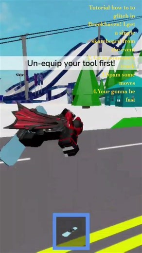 Tutorial how to do skateboard glitch in brookhaven