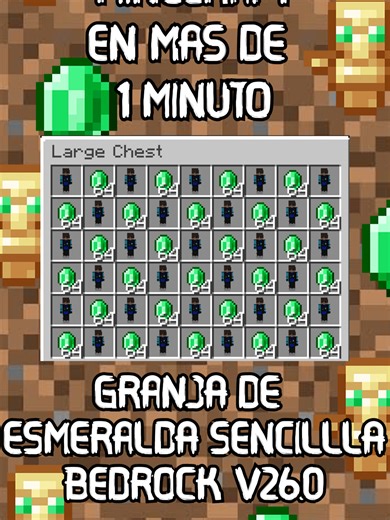 Granja De Esmeraldas En Minecraft Bedrock V26.0