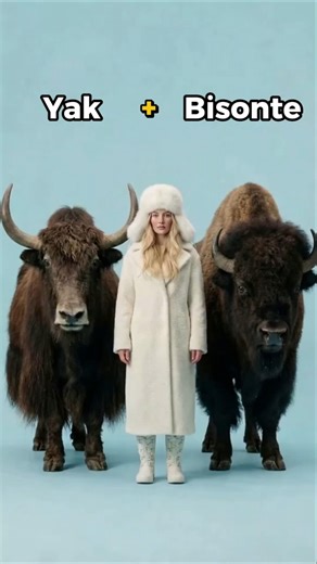 ✅ What happens if you cross a YAK with a BISON 🦬🐃... #animals #yakalo #yak #bison #hybrid #crossb...