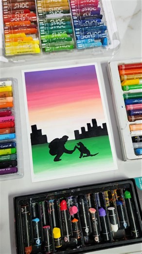 oil pastel drawing tutorial step by step