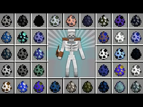 What if You Spawn ALL SKELETON MUTANT EGGS in Minecraft ! Different Zombies Army Battle