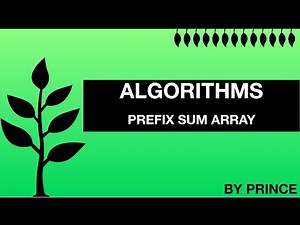 L-01 || Prefix Sum Array || Algorithms