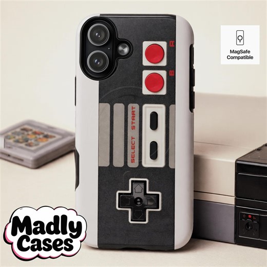 Personalized Retro Gaming iPhone Case – Handheld Console, Magsafe Phone Cover for iPhone 17, Pixel & Samsung. NES Controller Nintendo Style. - Etsy