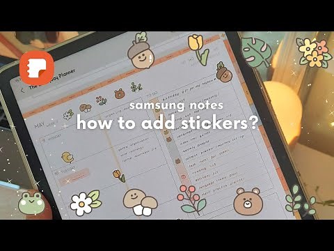 How to Add Stickers Samsung Notes Tutorial 🧸 Aesthetic Cute Digital Planning Note-Taking Stickers