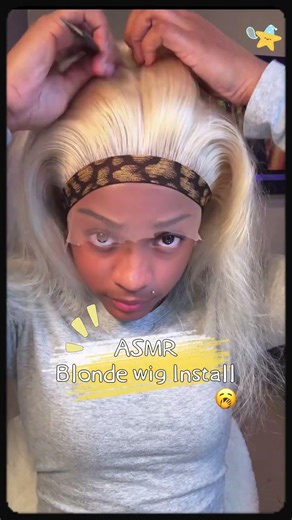 Unwind & Install: Immersive Blonde Wig ASMR😪💤#asmr #boifithair #wigtutorials#blondewig#humanhairwig
