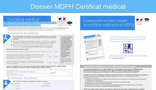 Télécharger et remplir le certificat médical MDPH - Dossier MDPH