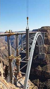 🔥How Engineers Built a Giant Bridge Over a 300 Meter Canyon Without Ground Cranes #shorts