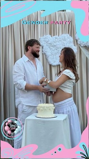 ❤️💙 Beautiful Gender Reveal #genderreveal #babyshower 😍