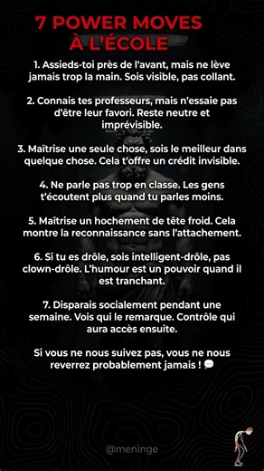 🏫 7 techniques psychologiques pour dominer à l'école !