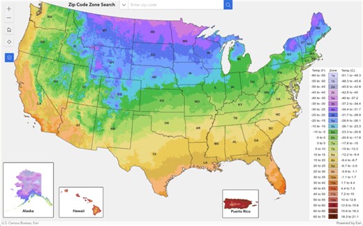 USDA Releases New Plant Hardiness Map