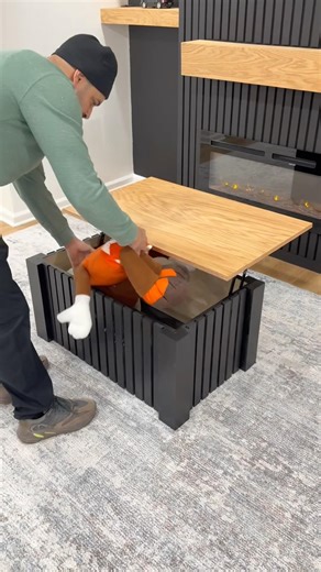 DIY coffee table with a hidden storage #diy #process #table