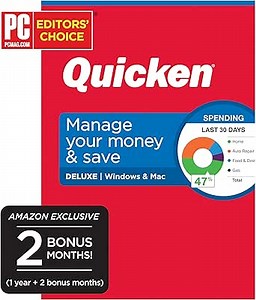 Quicken Deluxe Personal Finance - Manage Your Money and Save [Amazon Exclusive] [PC/Mac Disc]