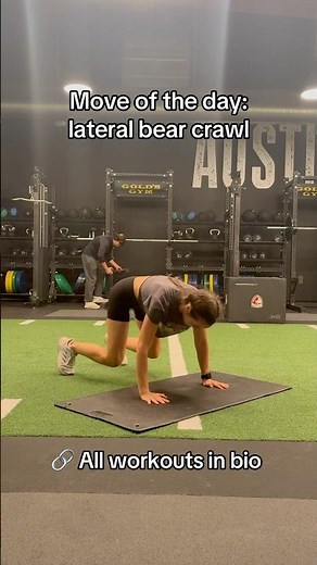 Move of the day: lateral bear crawl (full body workout move) | challenge yourself with this move