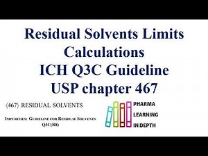 Residual Solvents Limits Calculations ICH Q3C and USP general chapter 467