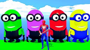 Spiderman vs rainbow minions water ragdolls #14 | Gamer Guyz