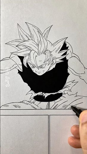 Drawing Goku Vs Jiren - Dragon ball super #shorts
