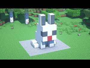 Minecraft | How to Make a Simple Rabbit Statue - Minecraft Statue Ideas