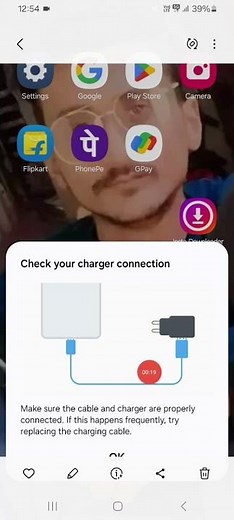 Samsung mubile check your charger connection problem solved