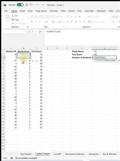 Utilizando COUNTIFS en Excel en menos de 30 segundos