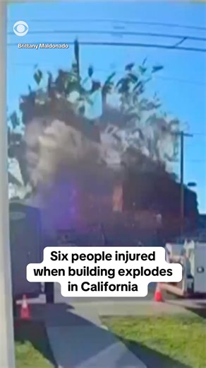 Officials say six people were injured when a building exploded in Ashland, California. At least three buildings were damaged or destroyed. | CBS Evening News