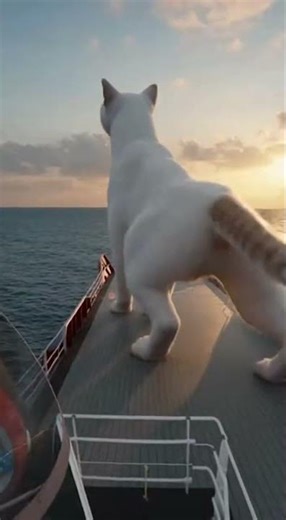 funny catzilla #cat #catzilla #meow #chaos #kitten #kitty #cats #shark #ocean #animals #pets #cruise