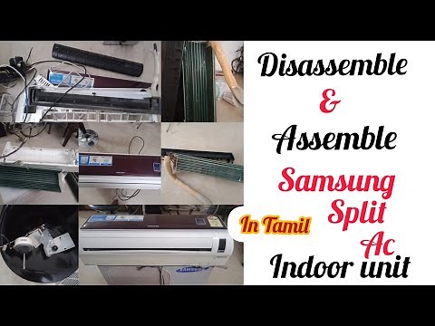 how to disassemble & assemble Samsung split AC indoor unit/indoor panel cover/AC indoor unit remove