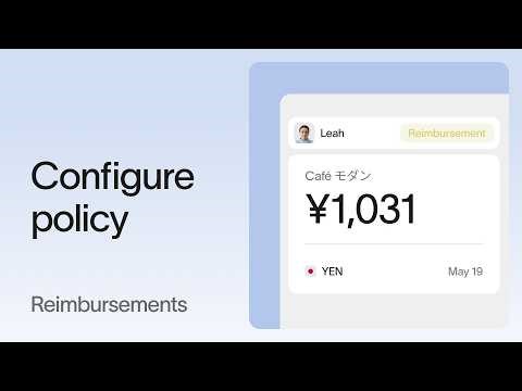 Configure your reimbursement expense policy
