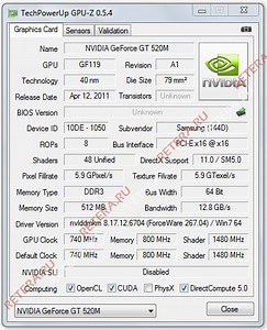 Id Nvidia Geforce Gt 520M