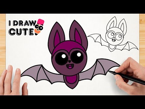 How to Draw Bat for Halloween | I Draw Cute #05