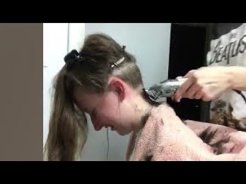 Getting all her hair chopped off